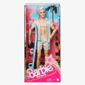 Ken Wearing Pastel Striped Beach Set